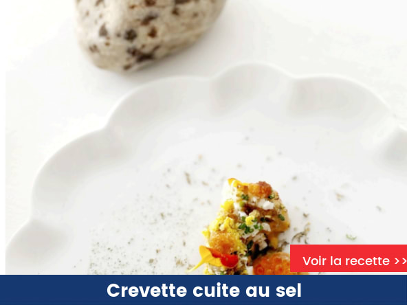 Crevette cuite au sel